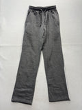 7X Sweatpants Unisex Kids 12 Gray Fleece Ankle Striped Drawstring Winter Casual