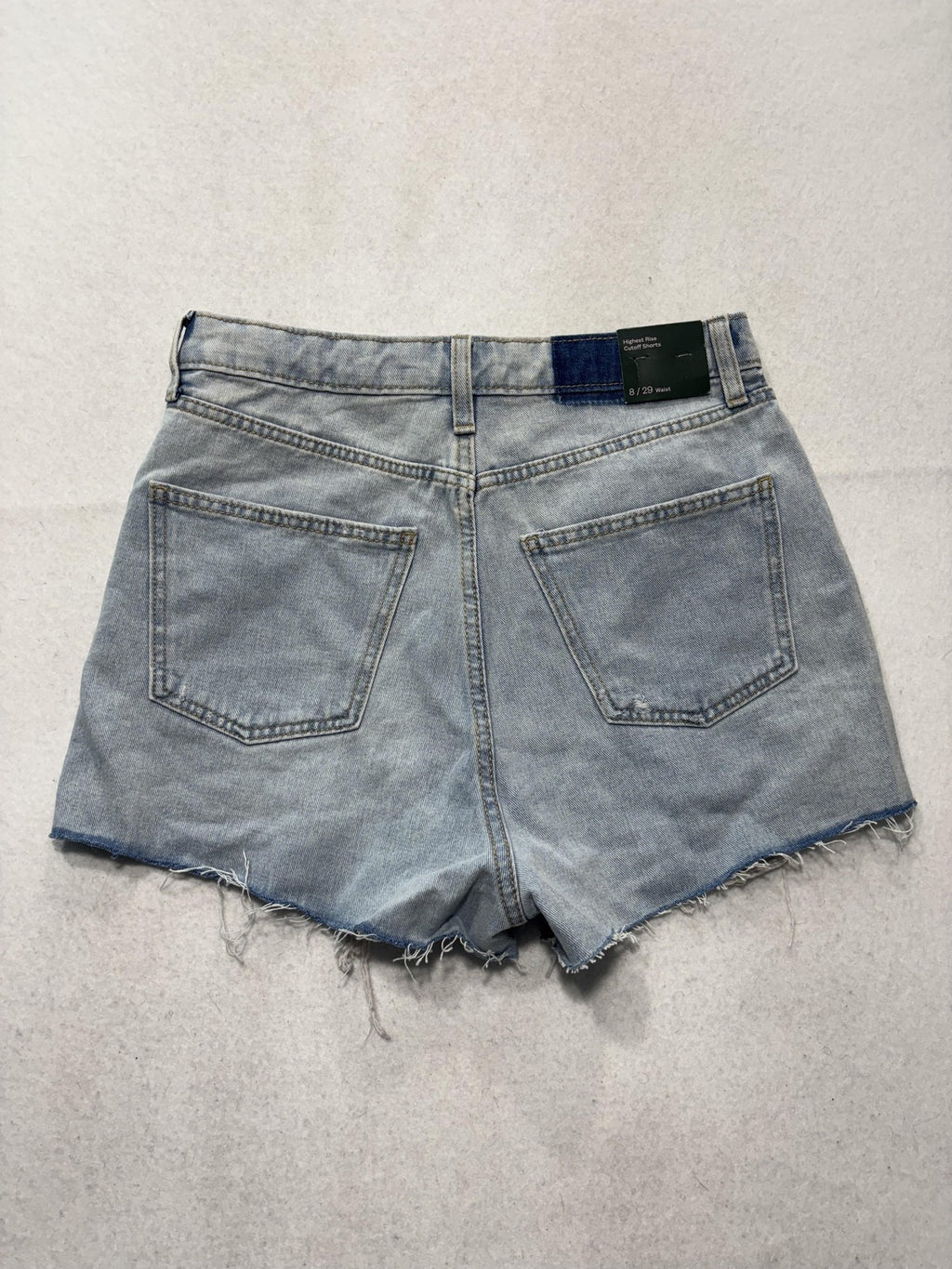 Wild Fable Shorts Womens 8 Blue Highest Rise Cutoff Denim Distressed Raw Hem