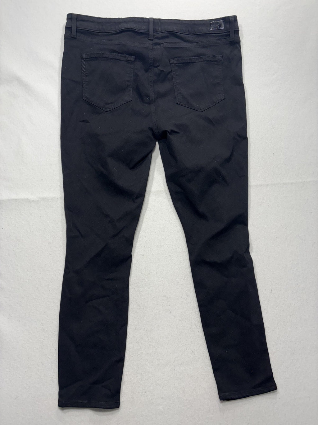 Paige Hoxton Ankle Jeans Womens 34 Black Wash Slim Stretch Distressed 34x28.5