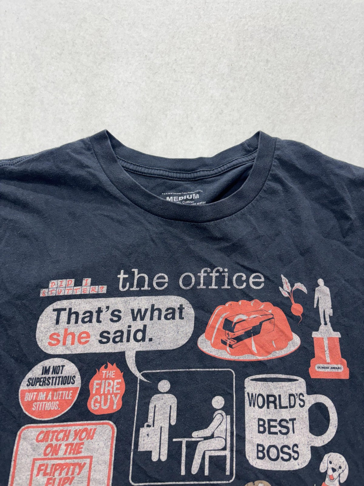 The Office Shirt Mens Medium Blue Thats What She Said Graphic Tee Dwight Schrute