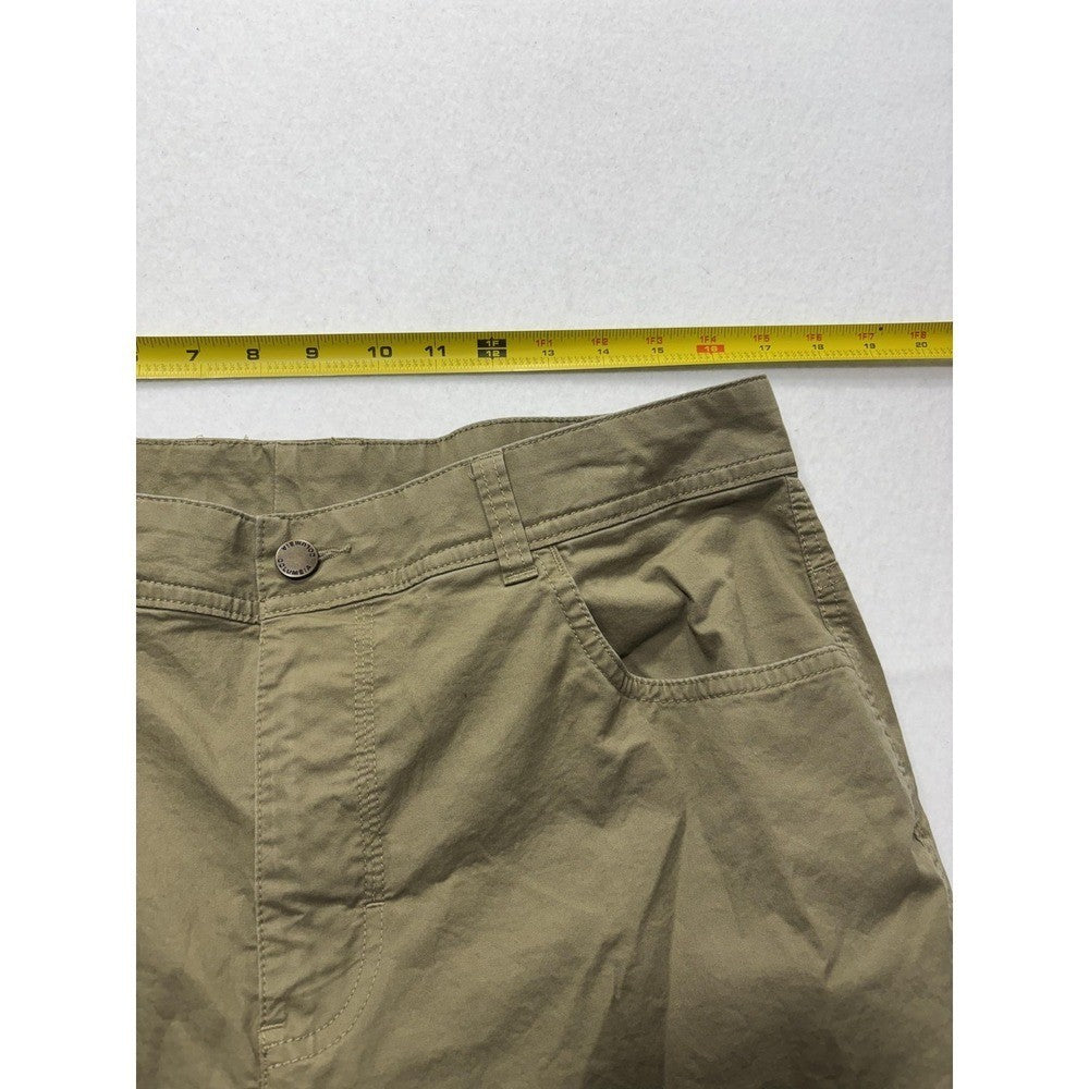 Columbia Khaki Pants Mens 34x30 Green Regular Fit Canvas Stretch AM0449 Outdoor