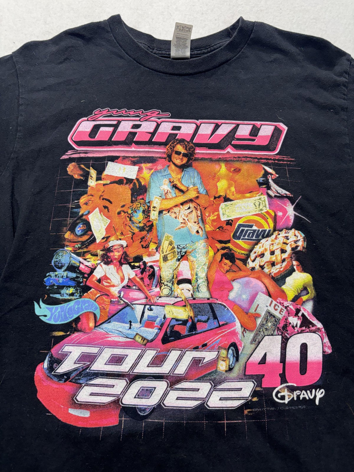 Gildan Hammer Shirt Mens Medium Black Yung Gravy Tour 2022 Graphic Tee Concert