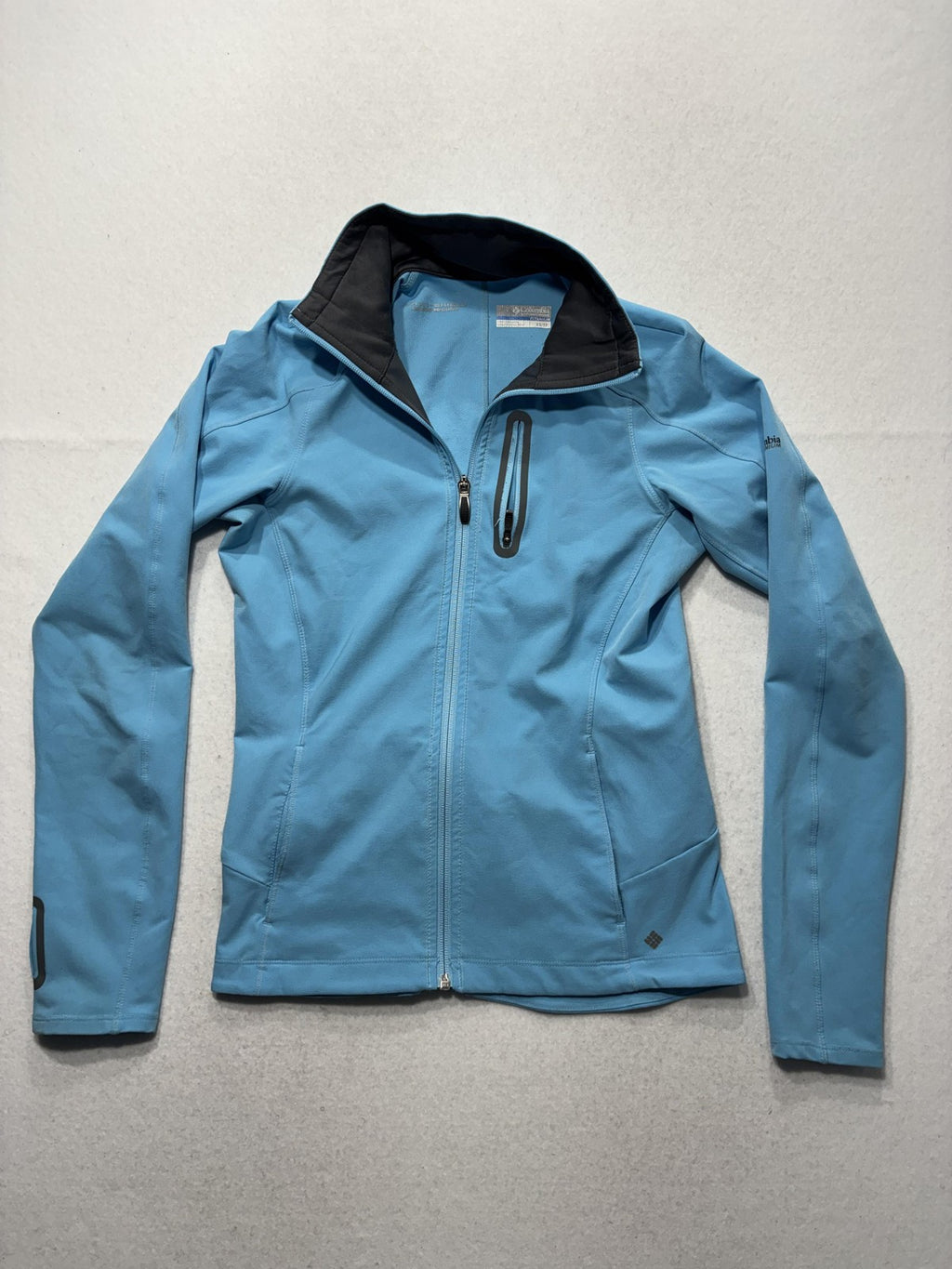 Columbia Titanium Jacket Womens XS Blue Softshell Omni-Shield Hiking 111 TL 7267