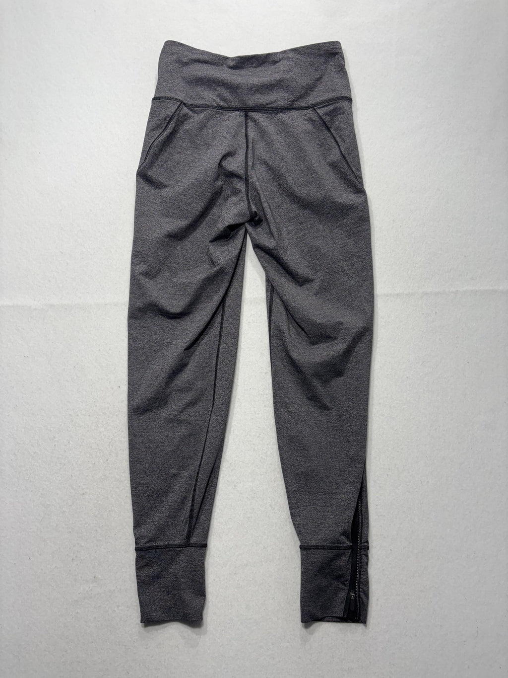 Lululemon Leggings Womens 4 Gray High Rise Zip Pocket 26" Inseam Ankle Running