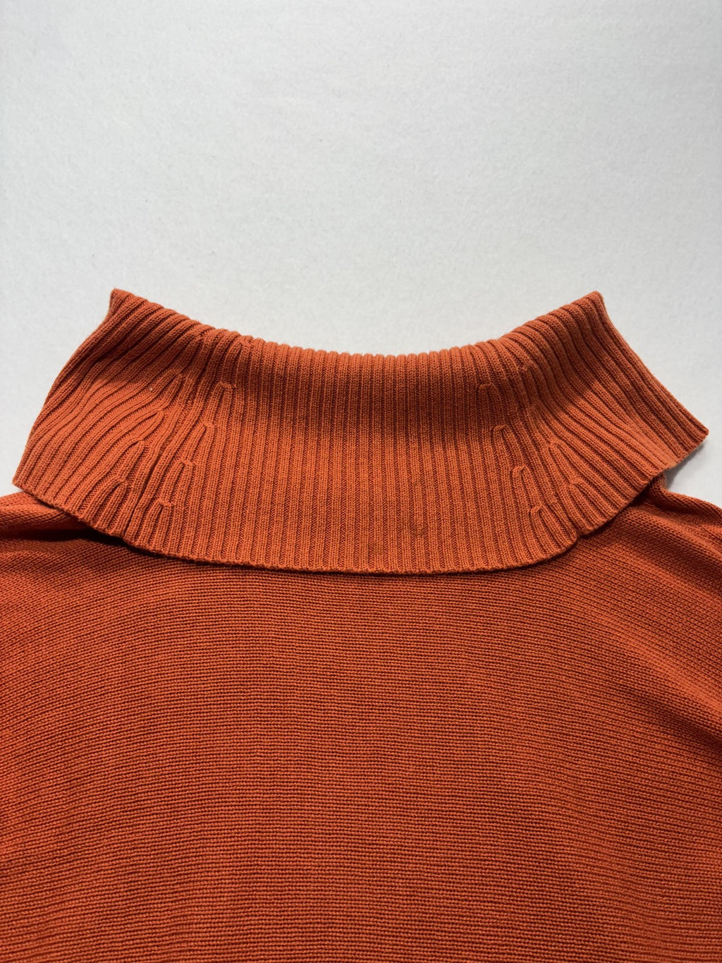 Chico's Sweater Womens 1 Orange Cowl Neck Long Sleeve Knit Relaxed Pullover