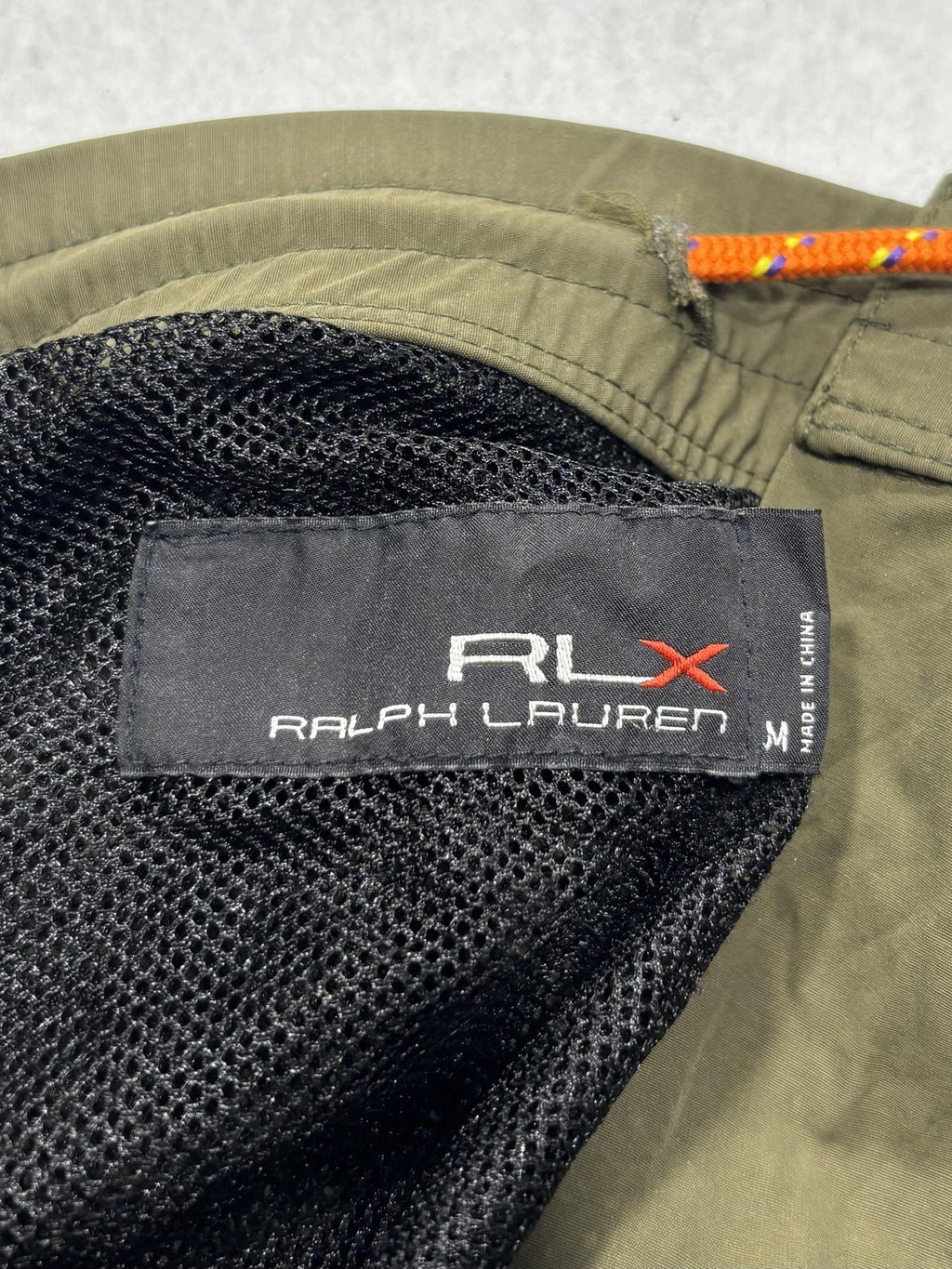 RLX Ralph Lauren Swim Trunks Mens Medium Green Cargo Board Shorts Quick Dry