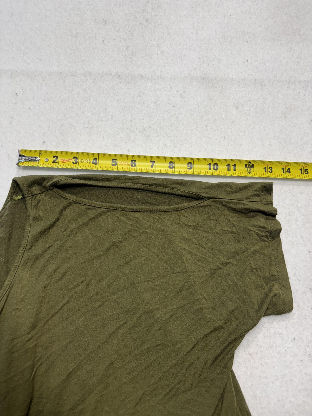 Spense Woman Shirt Womens 1X Plus Green Scoop Neck Short Sleeve Tunic Tee Casual