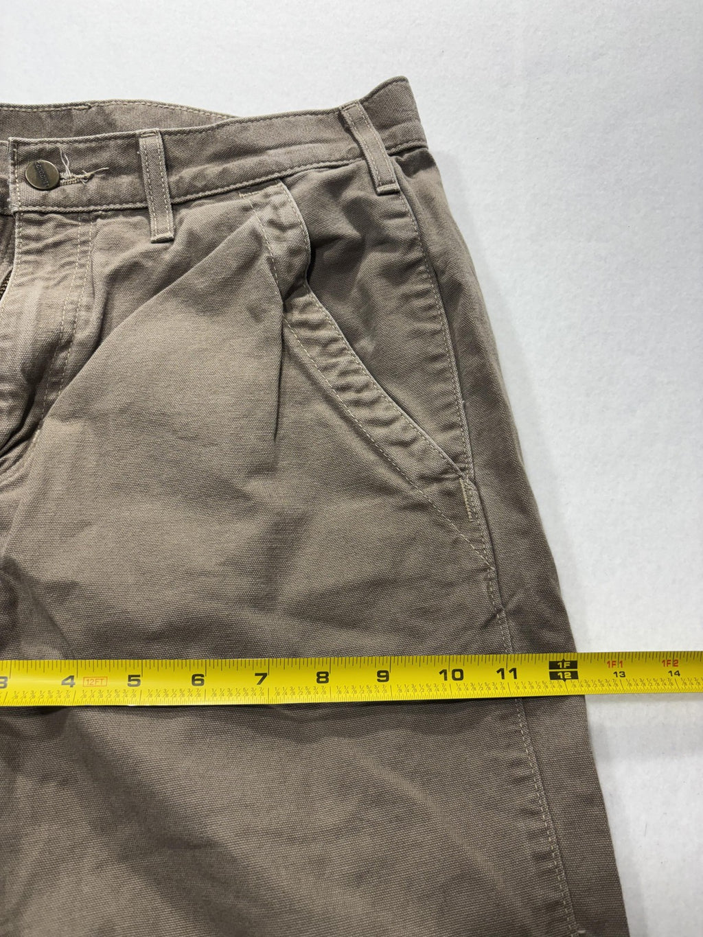 Carhartt Carpenter Pants Mens 32x34 Beige Relaxed Fit Canvas Workwear Casual