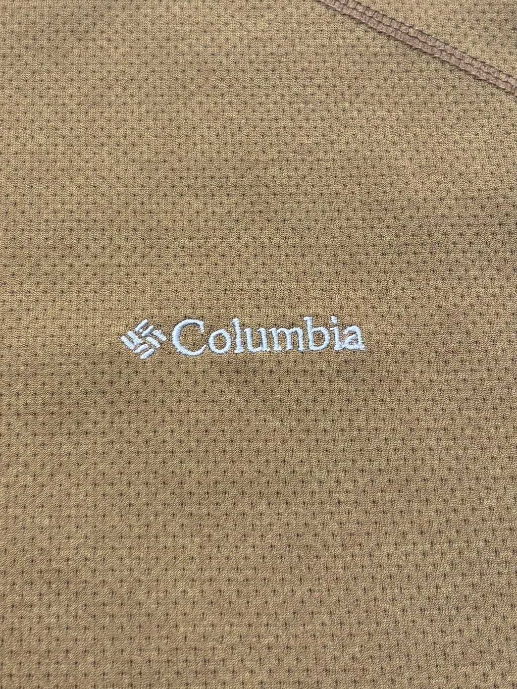 Columbia Omni-Wick Shirt Mens XL Brown Long Sleeve Tee Lightweight Active Hiking