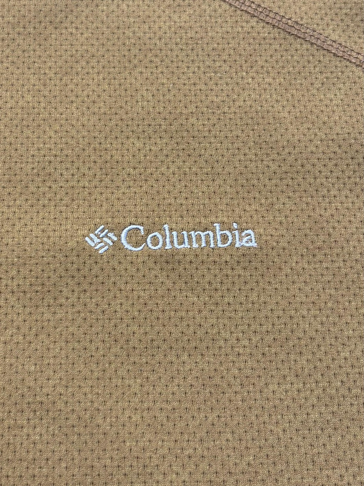 Columbia Omni-Wick Shirt Mens XL Brown Long Sleeve Tee Lightweight Active Hiking