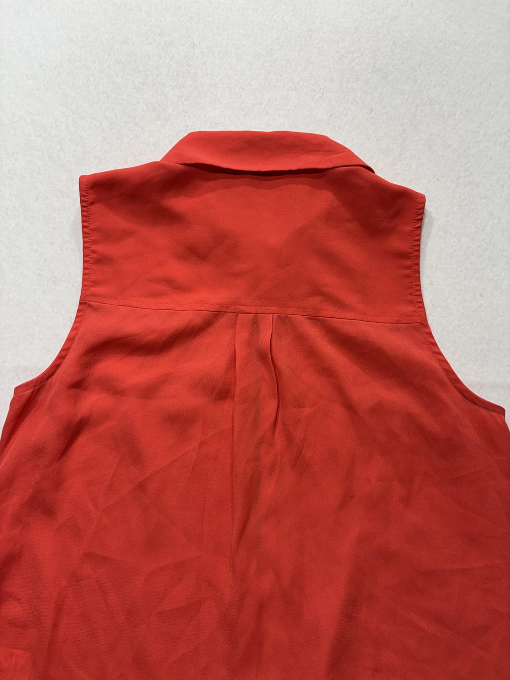MICHAEL Michael Kors Blouse Womens Small Red Sleeveless Half Zip Tunic Top