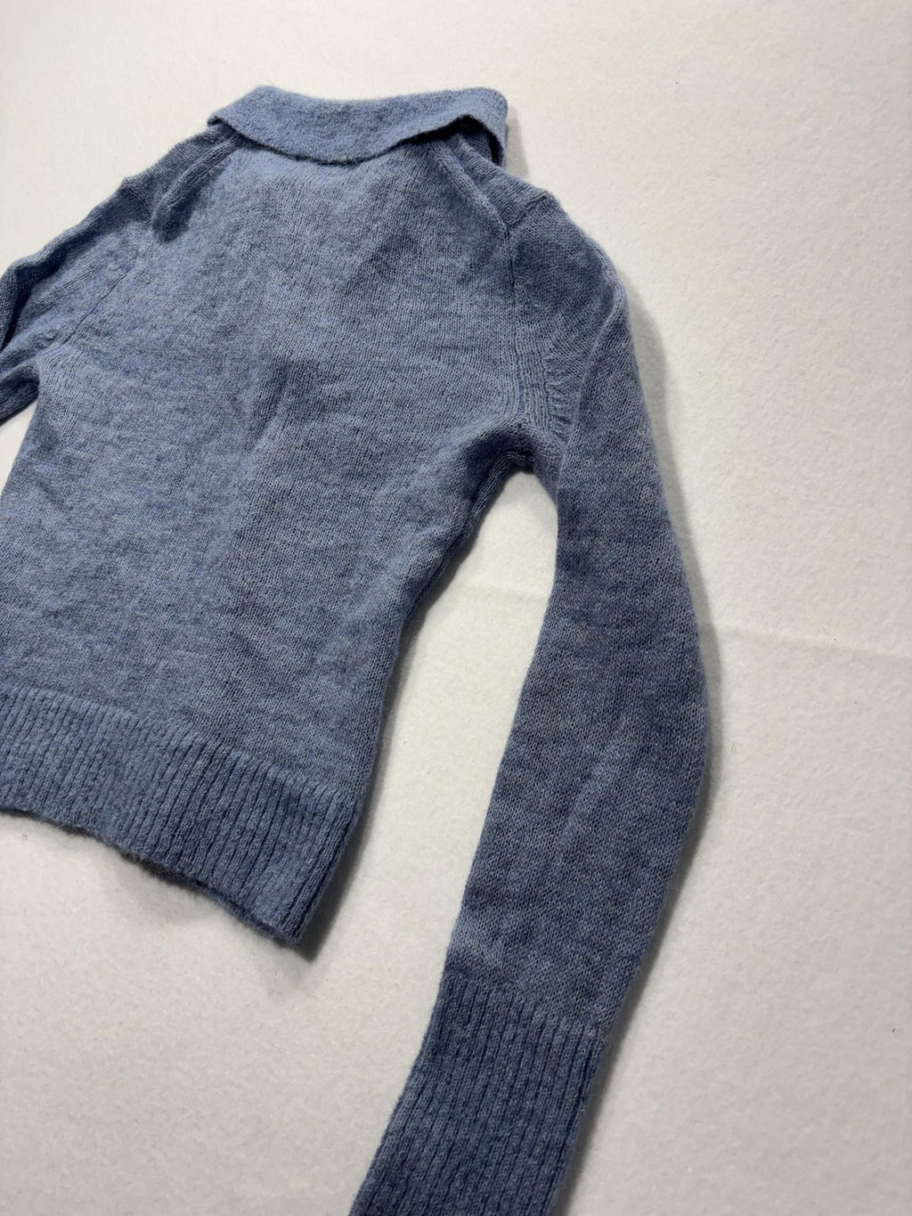Banana Republic Sweater Womens XS Blue Collared Alpaca Knit Long Sleeve Pullover