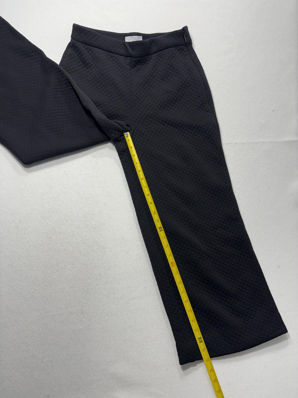 Pearl By Lela Rose Dress Pants Womens 8 Black Quilted Jersey Lynn Pant Wide Leg