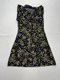 Tommy Hilfiger Dress Womens 6 Blue Floral Scoop Neck Ruffle A Line Jersey