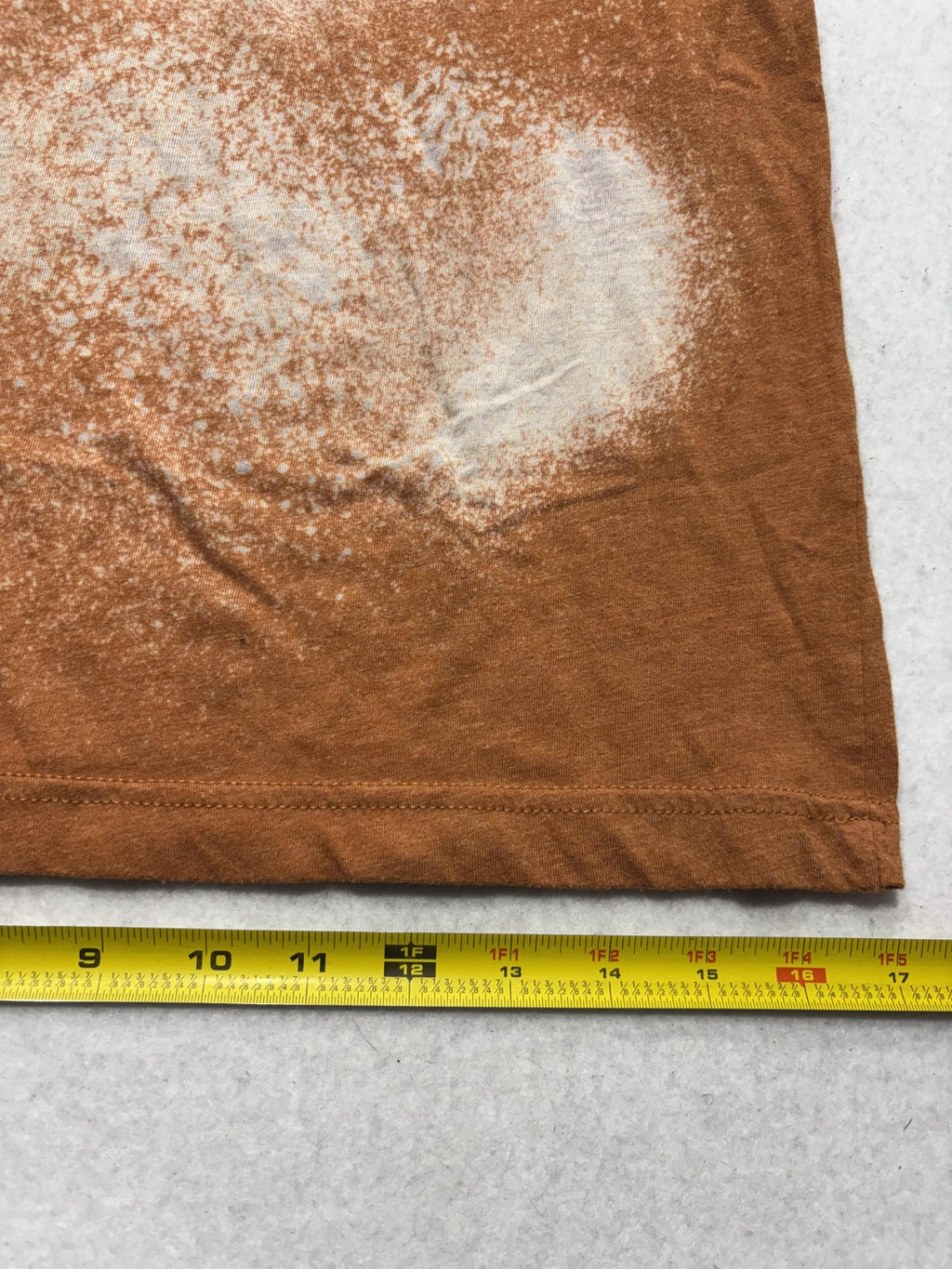 Bella + Canvas Shirt Womens S Orange Fall Vibes Leopard Graphic Tee Bleached