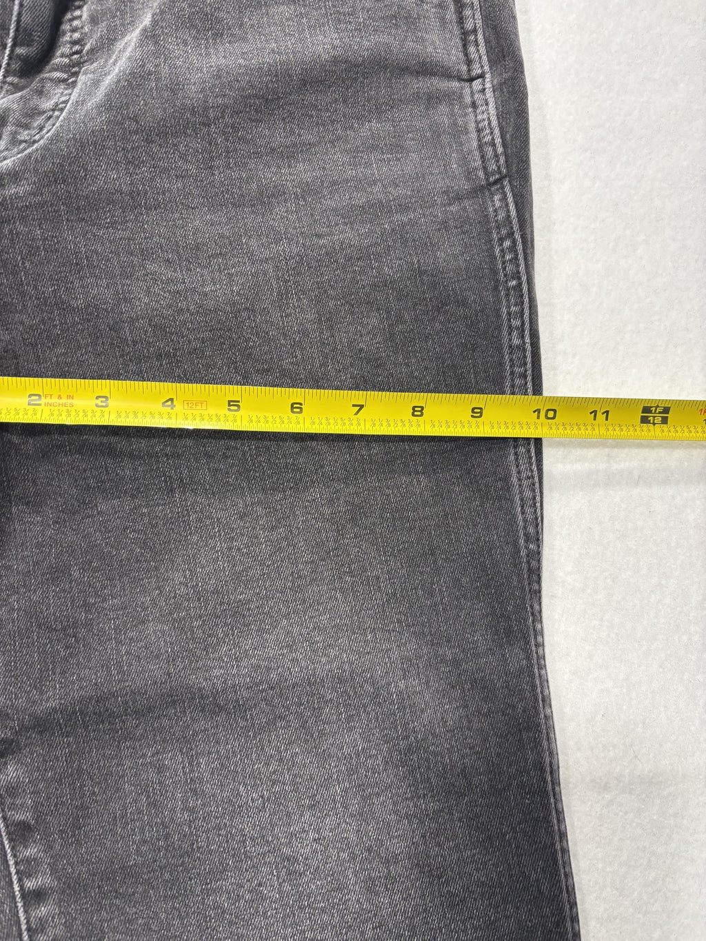 Madewell Jeans Womens 30 Charcoal Wash Mid Rise Stovepipe Raw Hem Stretch 30x28