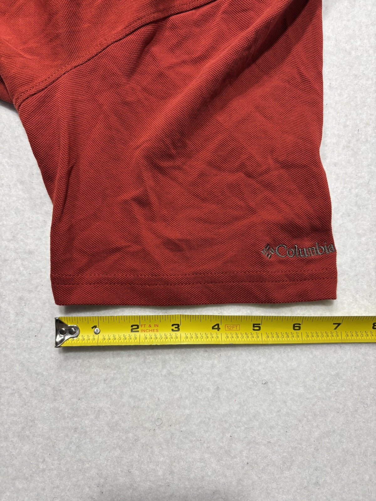 Columbia Omni-Shade Polo Shirt Mens Medium Orange Short Sleeve UV Protection