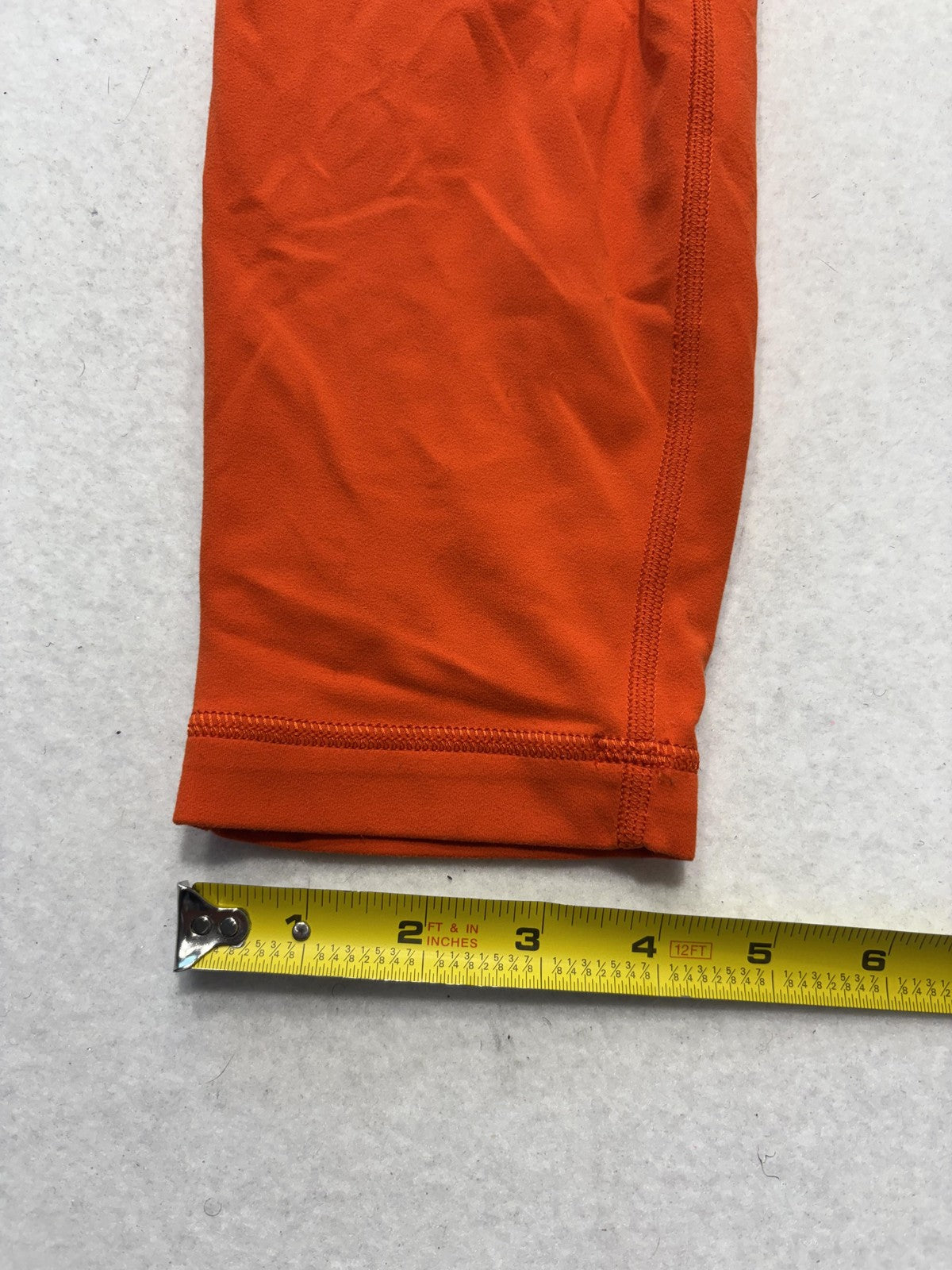 Lululemon Leggings Womens 8 Orange High Rise 25" Inseam Ankle Stretch Yoga
