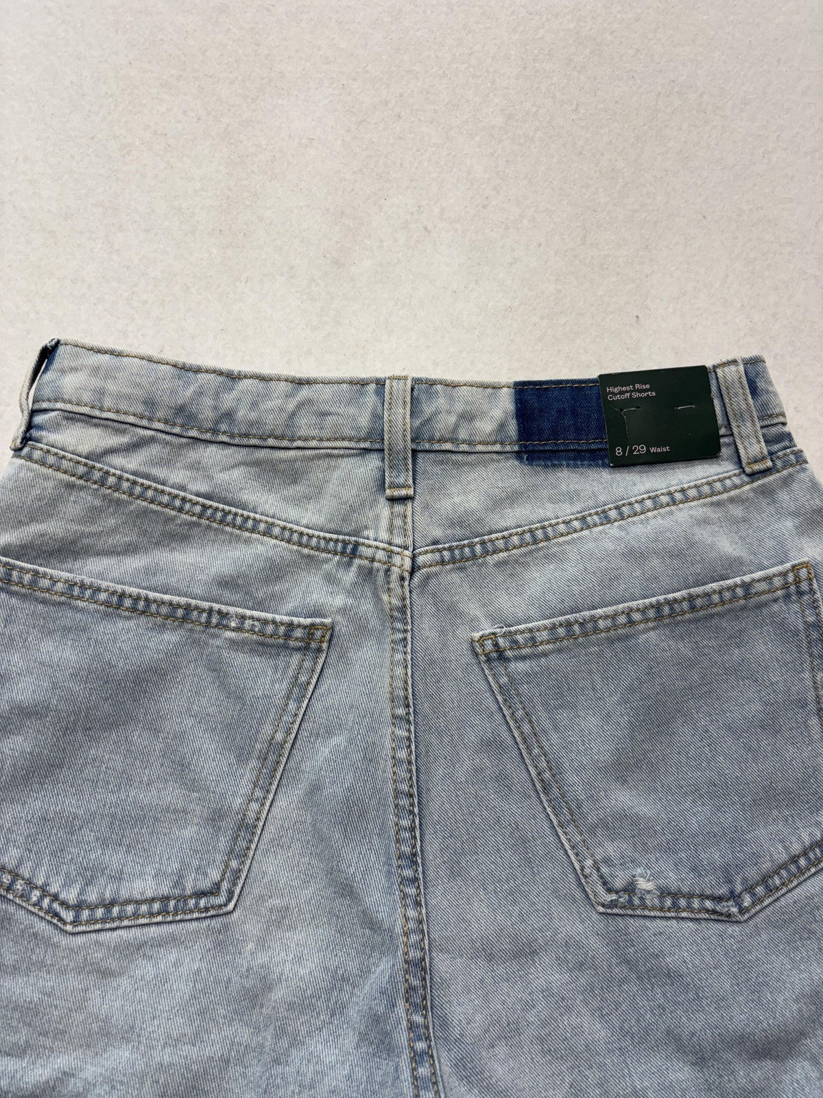 Wild Fable Shorts Womens 8 Blue Highest Rise Cutoff Denim Distressed Raw Hem