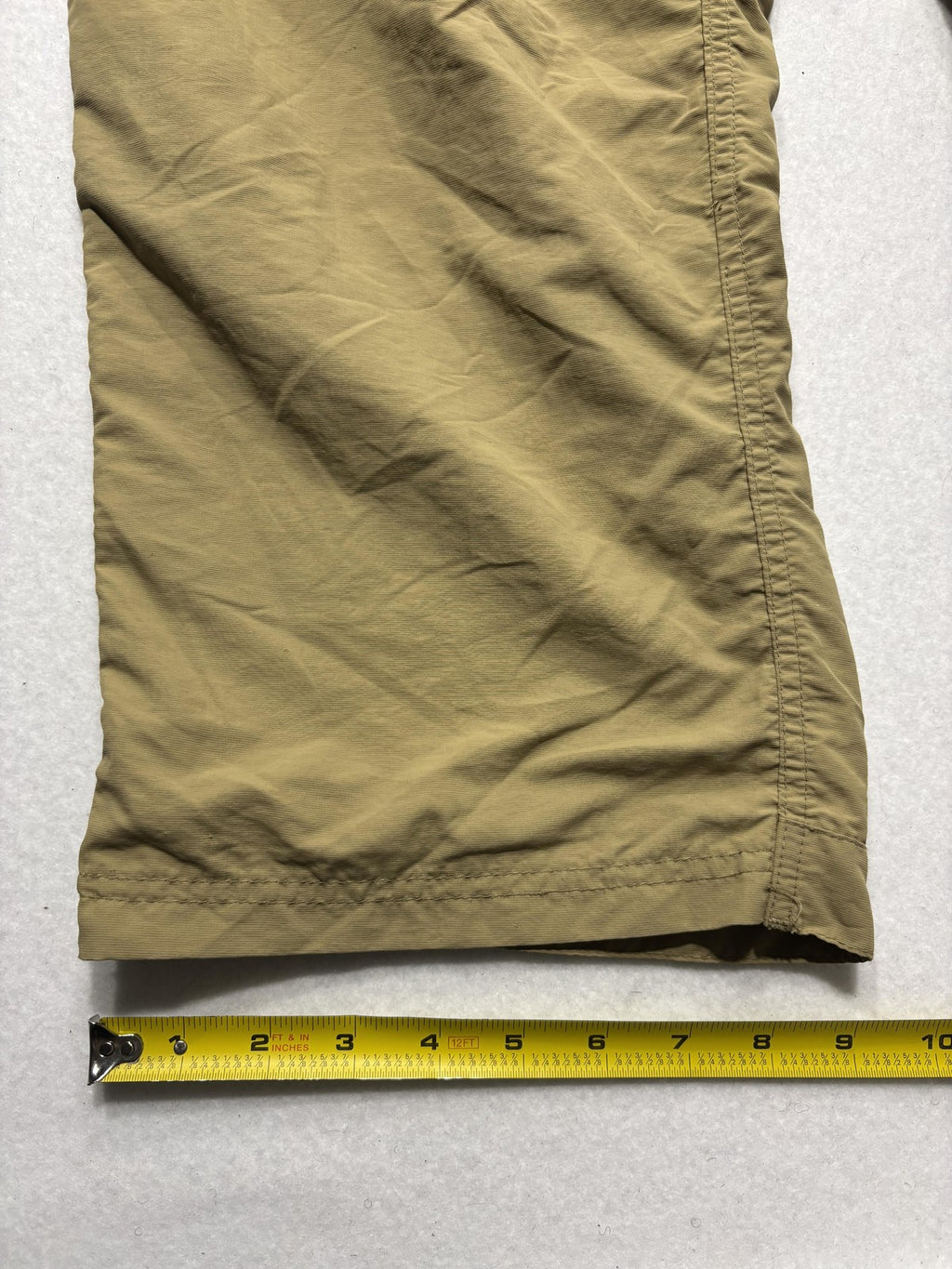 REI Convertible Cargo Pants Mens Medium Beige Nylon Elastic Waist UPF 50 Hiking