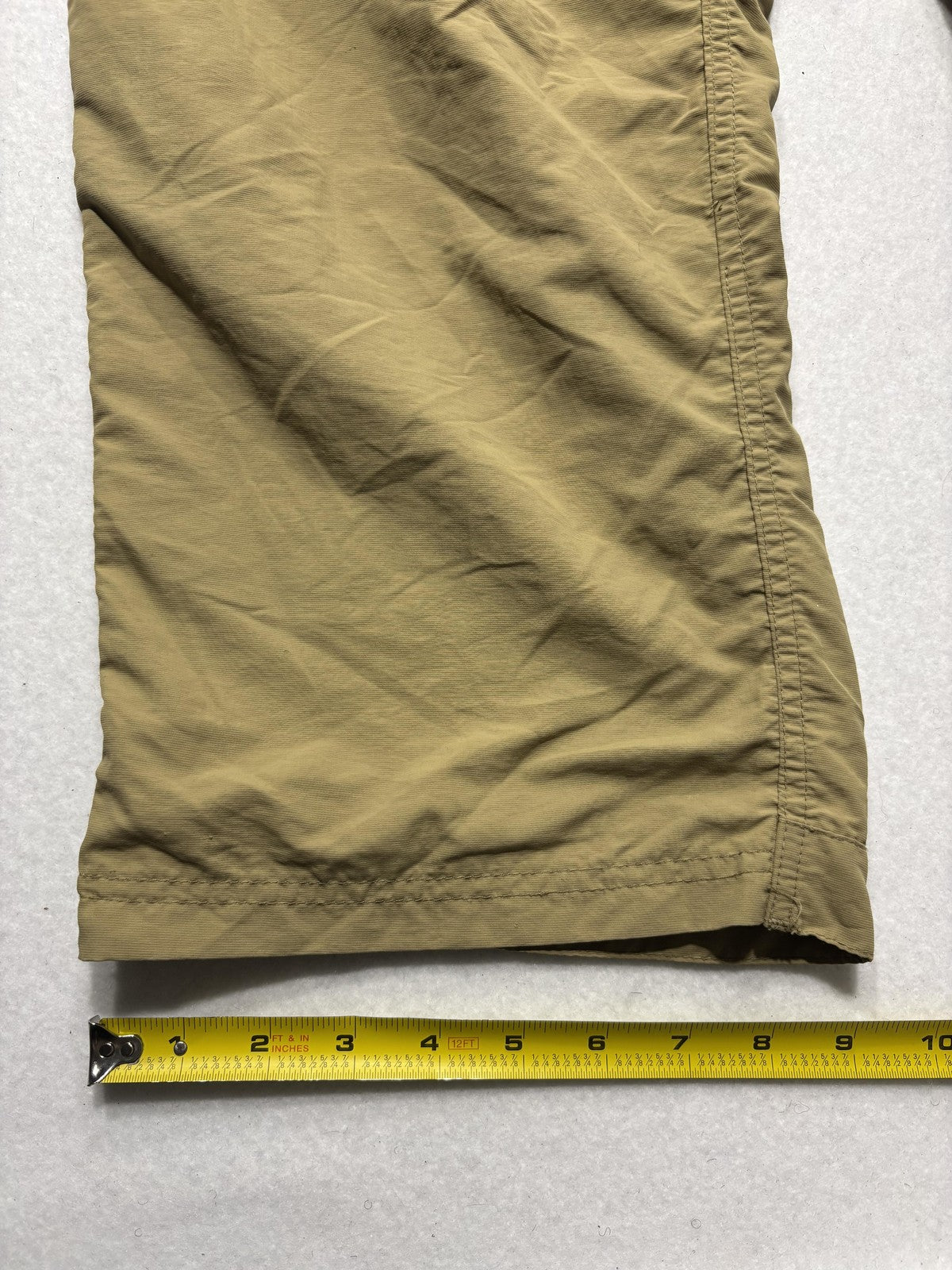 REI Convertible Cargo Pants Mens Medium Beige Nylon Elastic Waist UPF 50 Hiking