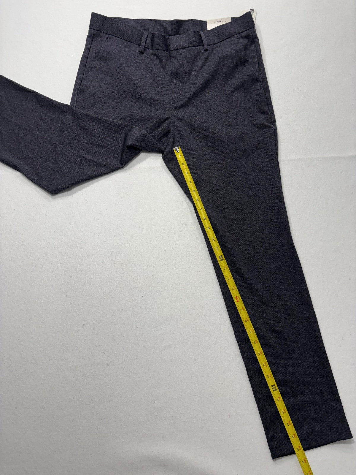 Perry Ellis Portfolio Dress Pants Mens 34x32 Gray Very Slim Travel Luxe Stretch