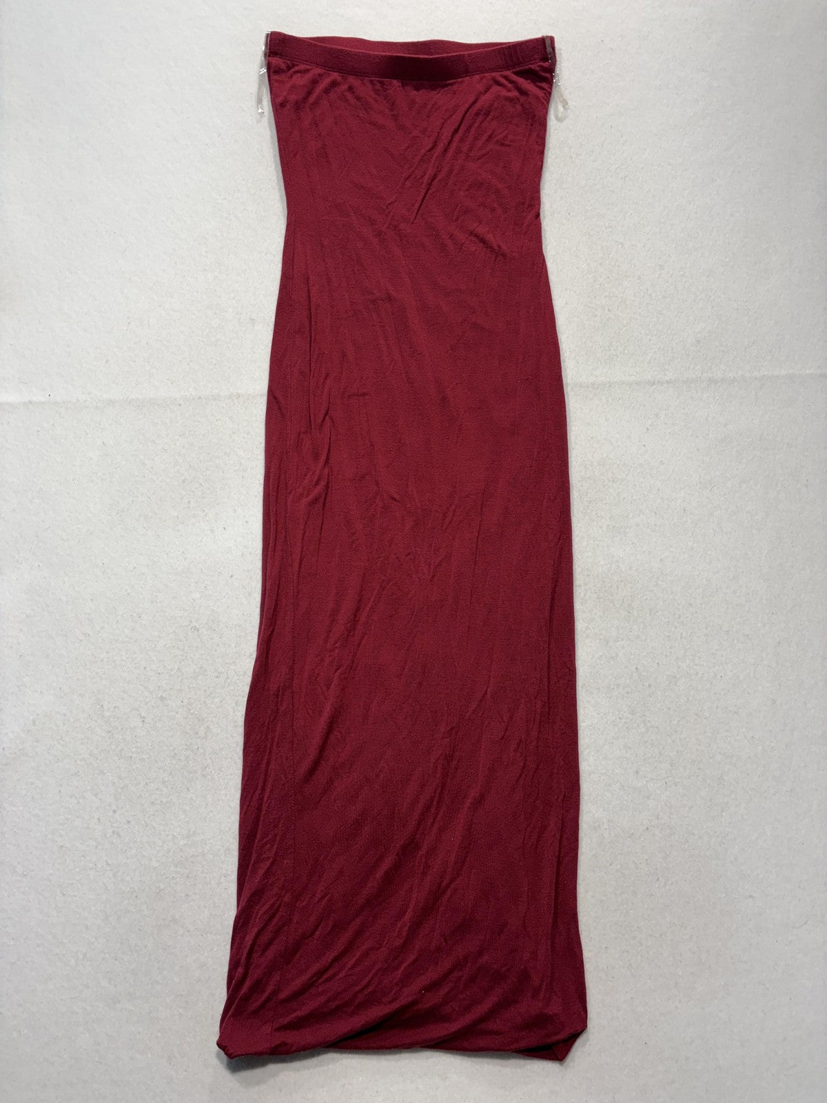 Better Be Dress Womens Small Red Strapless Jersey Maxi Tube Bodycon Casual