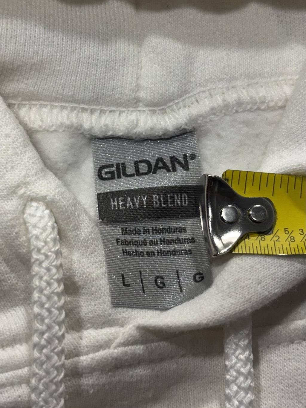 Gildan Hoodie Mens Large White El Dak Cowboy Graphic Fleece Pullover Football