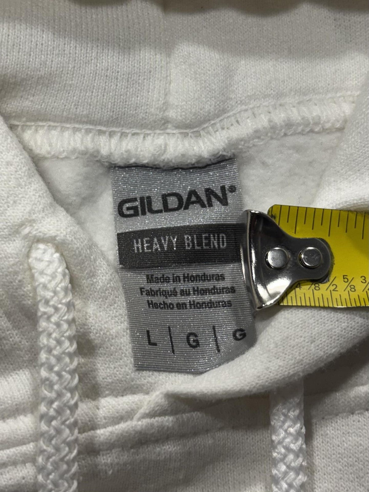 Gildan Hoodie Mens Large White El Dak Cowboy Graphic Fleece Pullover Football