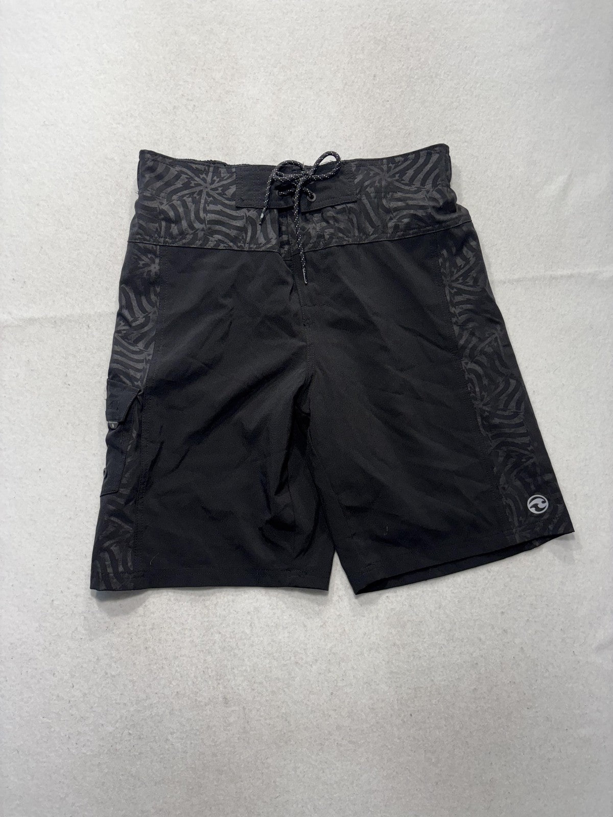 Ocean Current Swim Shorts Mens Medium Black Animal Print Quick Dry Mesh Lined