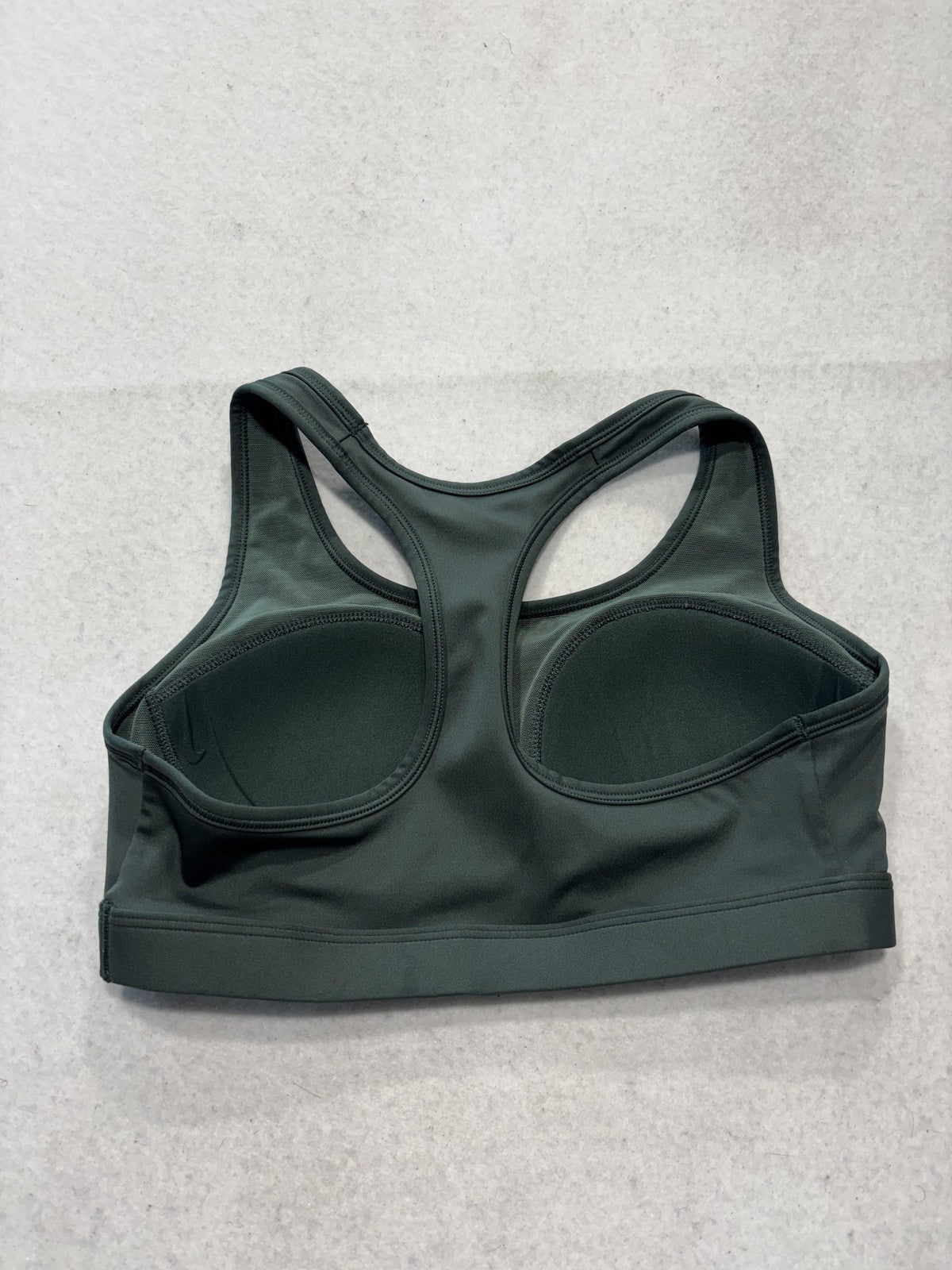 Nike Sports Bra Womens Small Green Racerback Medium Support Padded Logo Athletic