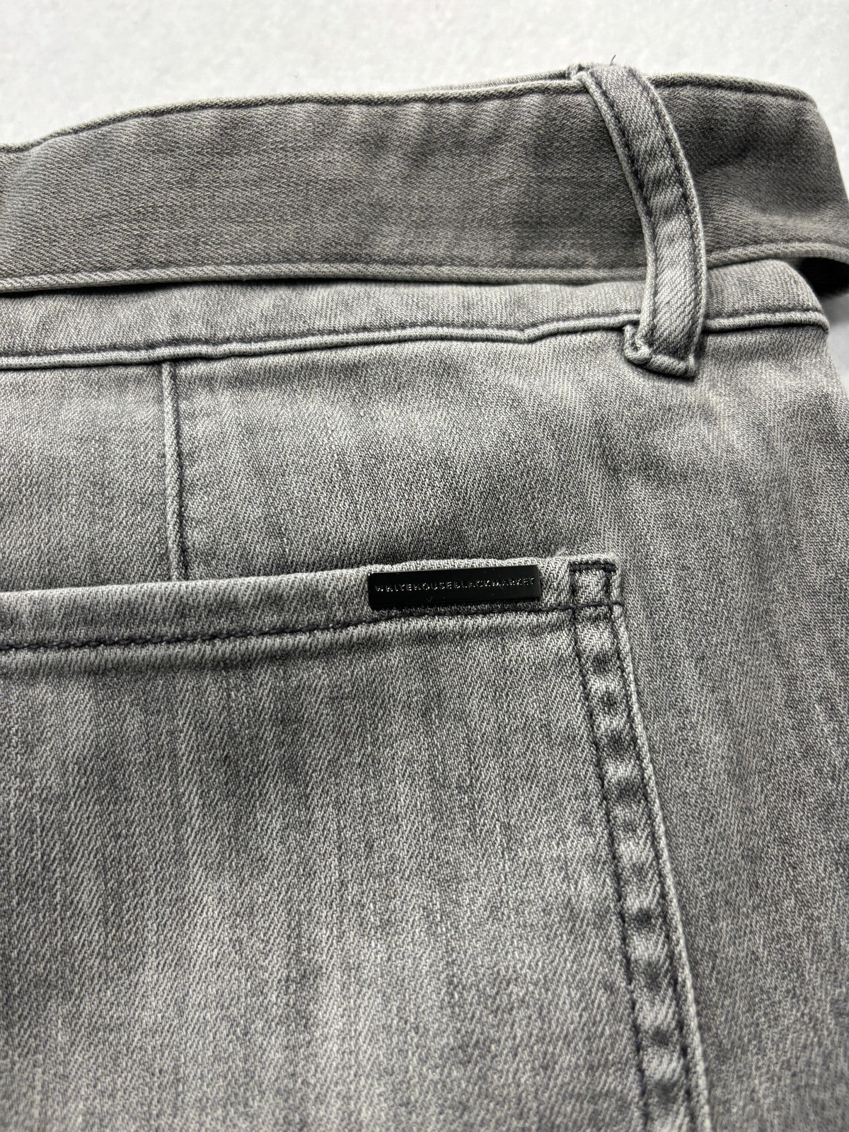 White House Black Market Utility Cargo Jeans Womens 10R Gray High Rise Wide Leg
