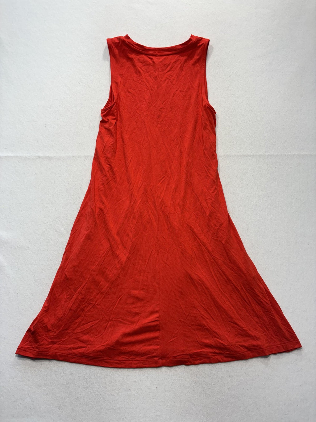 Time And Tru Tank Dress Womens Medium Red Crew Neck Sleeveless Stretch Jersey