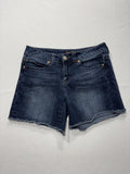 Seven7 Shorts Womens 6 Blue Denim Cut Off Raw Hem Stretch Embroidered Pockets