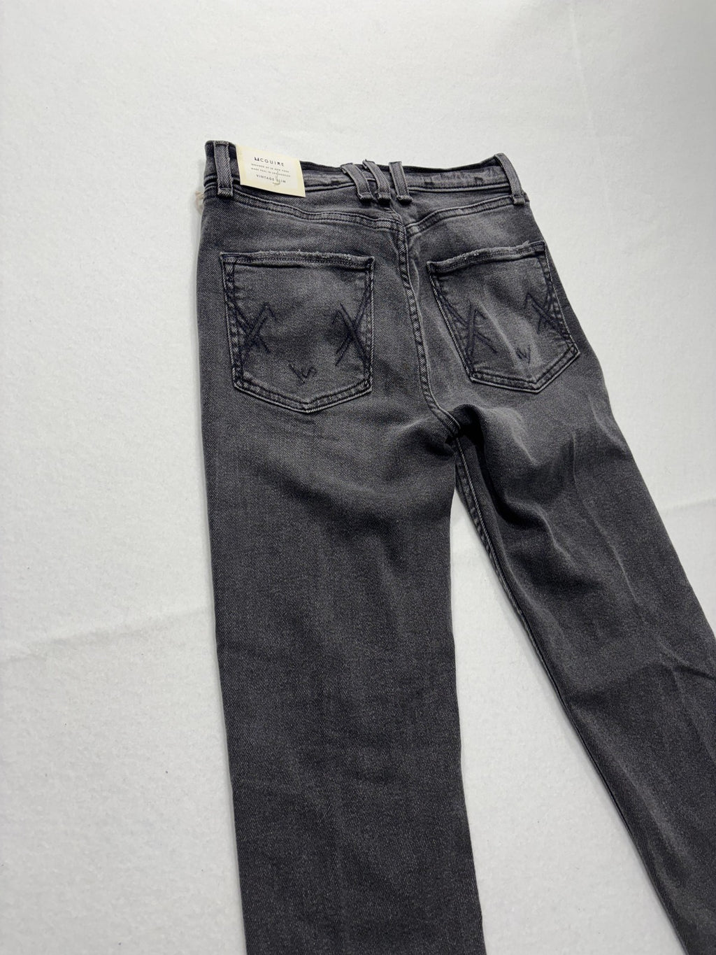 McGuire Bellwoods Vintage Slim Jeans Womens 25 Gray Beaded Rhinestone 25x30