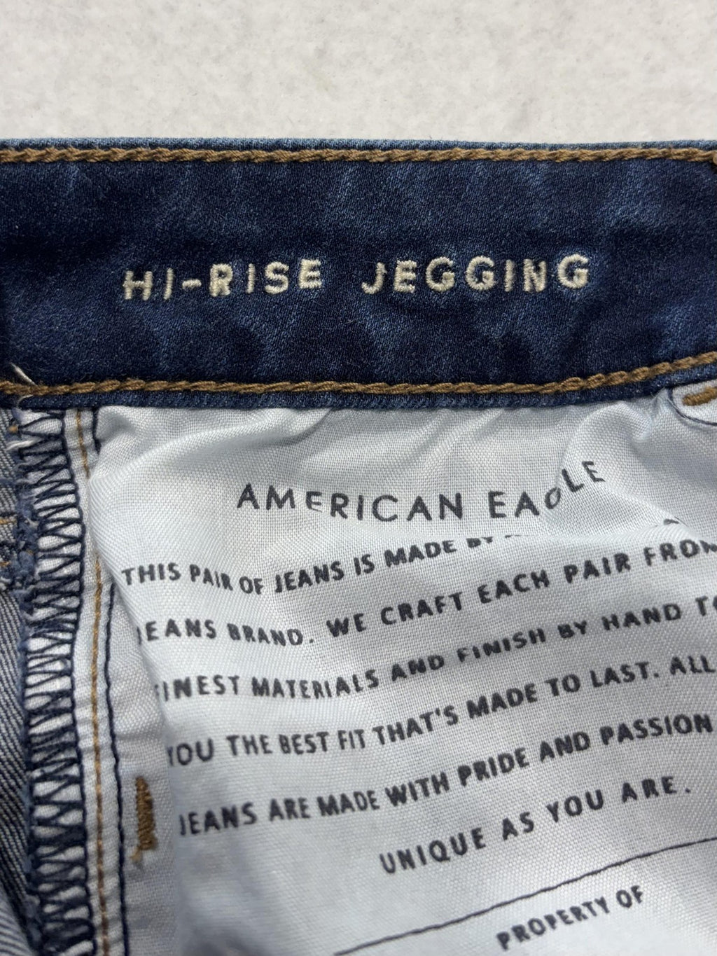 American Eagle High Rise Jegging Jeans Womens 8 Medium Wash Distressed 30x24.5