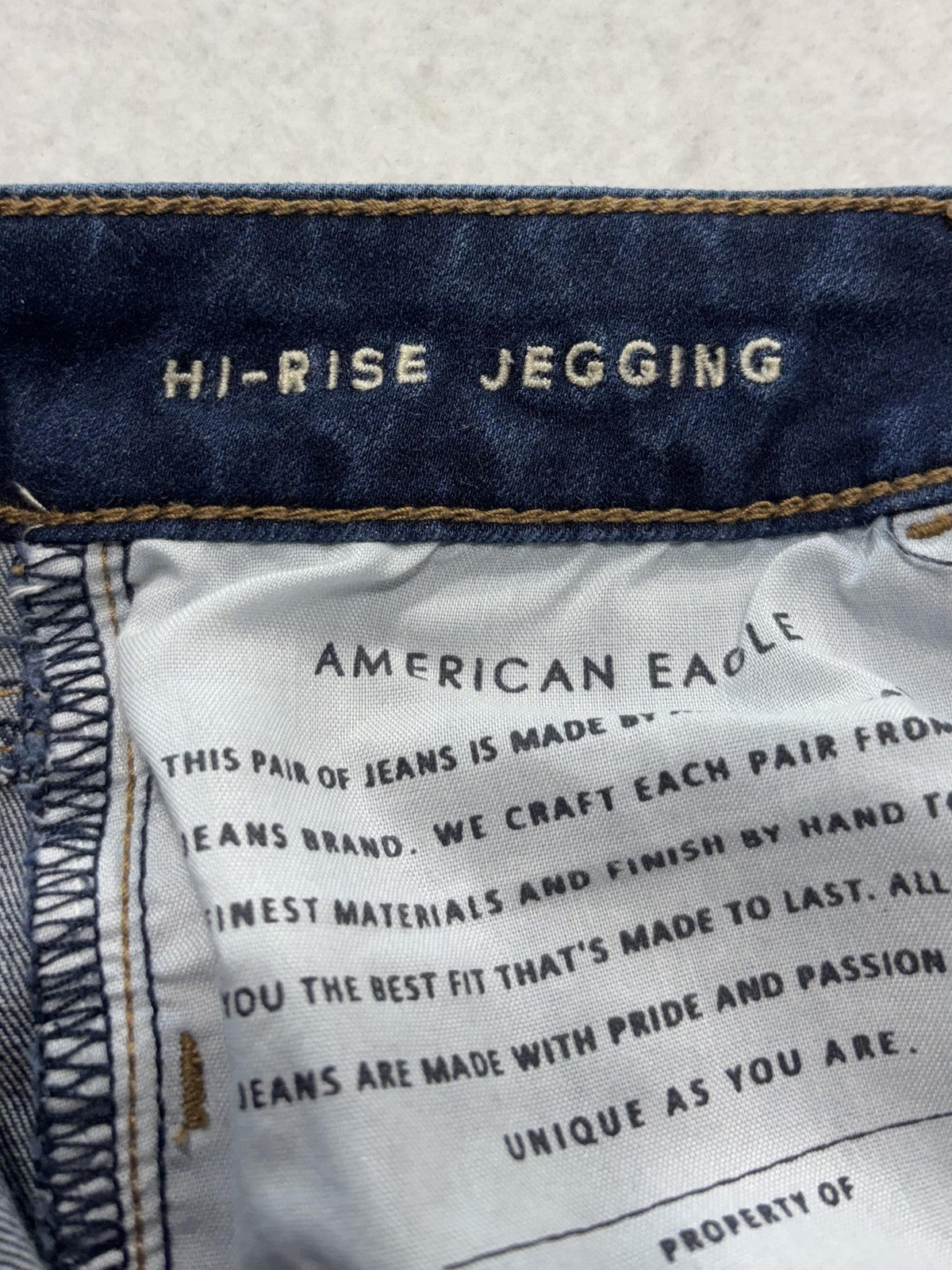 American Eagle High Rise Jegging Jeans Womens 8 Medium Wash Distressed 30x24.5