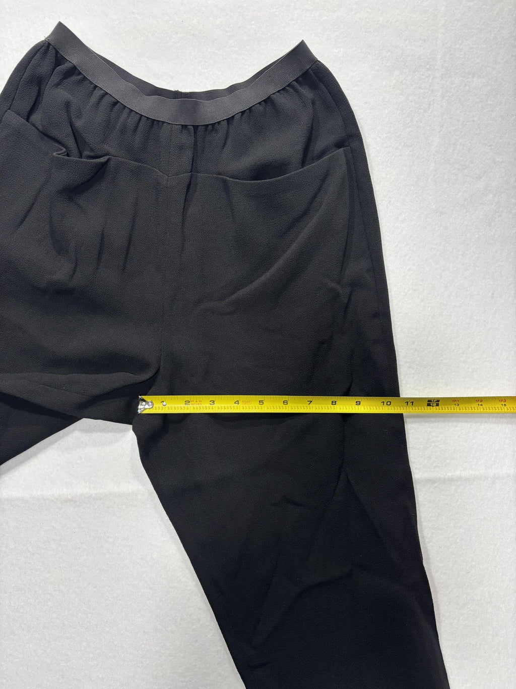 4th Avenue Dress Pants Womens Small Black Crepe Elastic Waist Pull On Pockets