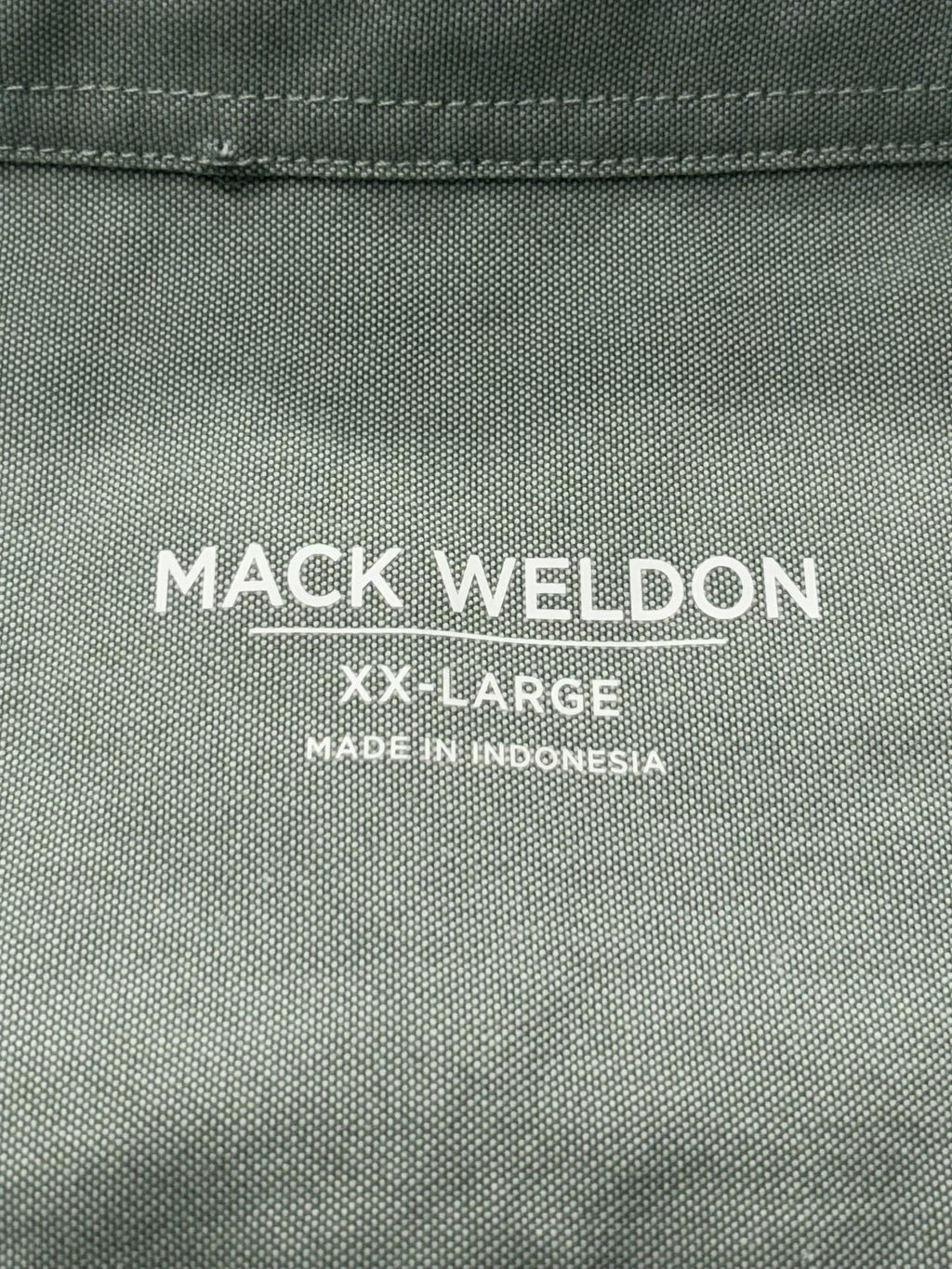 Mack Weldon Shirt Mens 2XL Green Oxford Long Sleeve Button Up Performance Casual