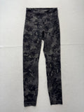Lululemon Leggings Womens 6 Gray Camo High Rise 25" Inseam Ankle Yoga Stretch