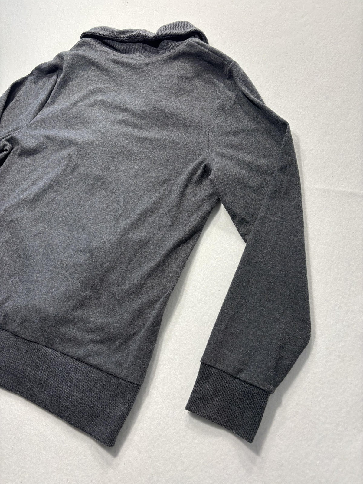 Banana Republic Sweatshirt Mens Large Gray Shawl Collar Henley Pockets Pullover