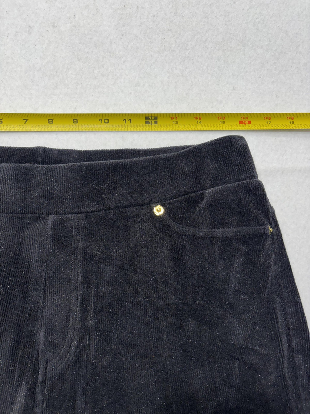 MICHAEL Michael Kors Leggings Womens Large Black Corduroy Pull On Stretch