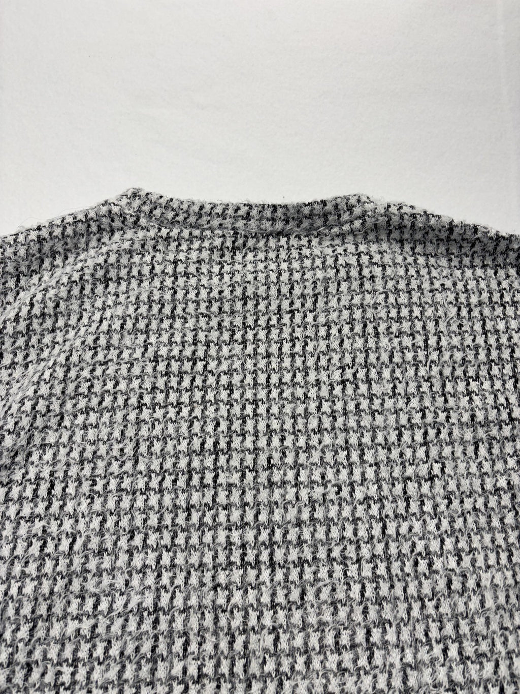 Vince Camuto Sweater Womens Medium Gray Waffle Knit Crew Long Sleeve Pullover