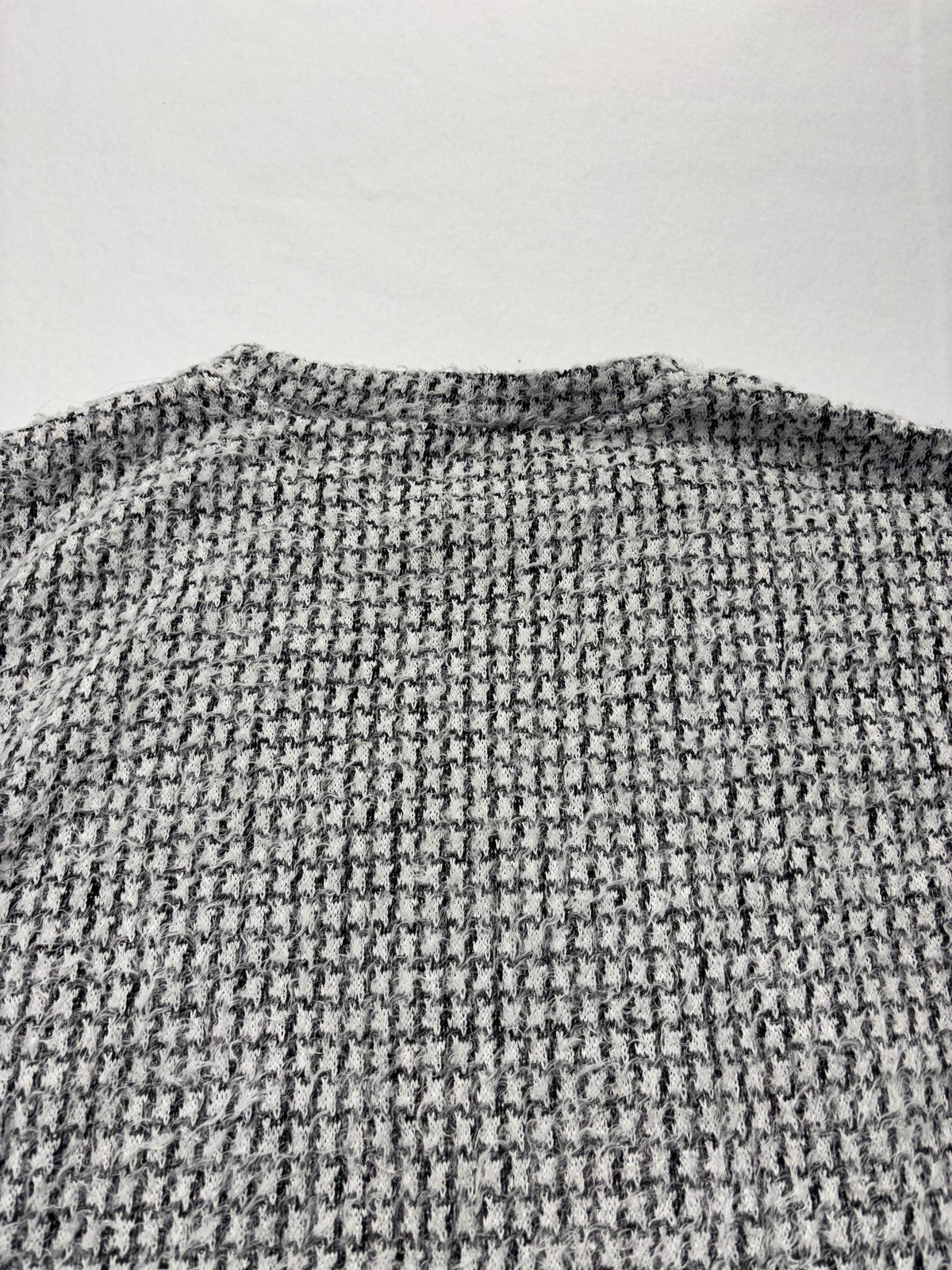 Vince Camuto Sweater Womens Medium Gray Waffle Knit Crew Long Sleeve Pullover