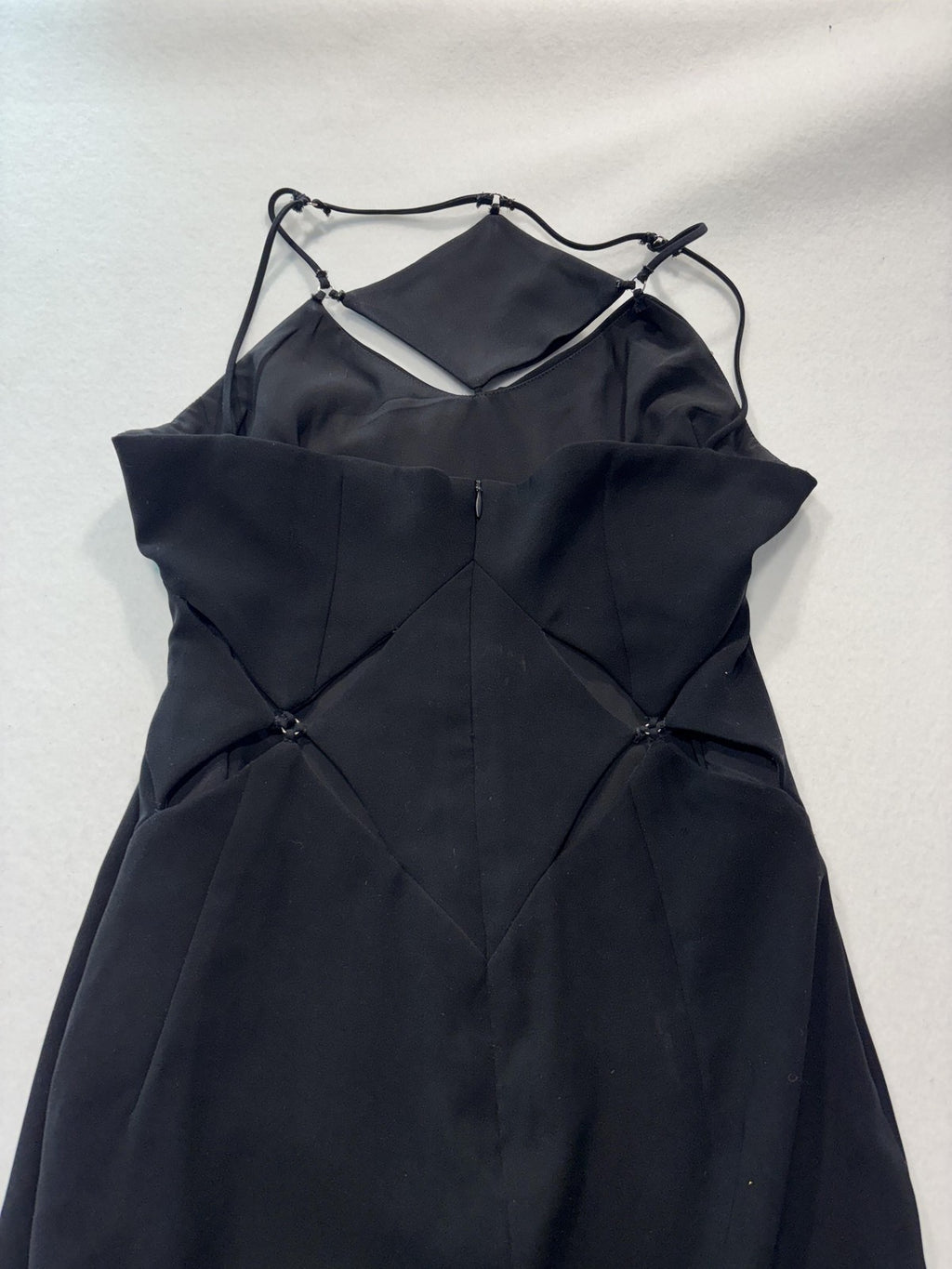 ELPIS Dress Womens Medium Black High Neck Cutout Strappy Maxi Slip Formal Gown