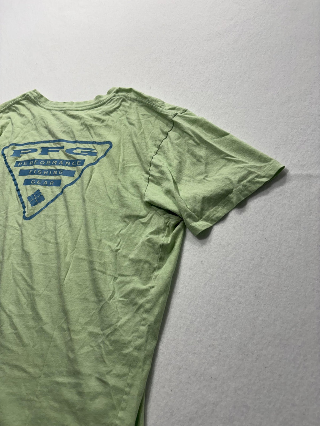 Columbia PFG Shirt Mens XL Green Graphic Tee Short Sleeve Fishing Cotton Outdoor