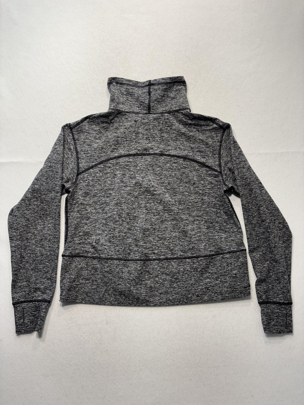 Lululemon Sweatshirt Womens 8 Gray Cowl Neck Zip Pocket Raglan Knit Pullover