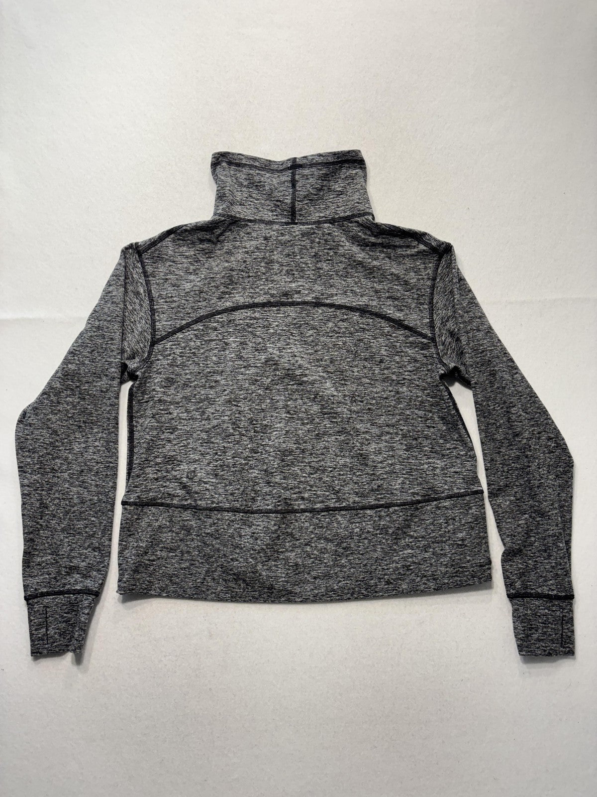 Lululemon Sweatshirt Womens 8 Gray Cowl Neck Zip Pocket Raglan Knit Pullover