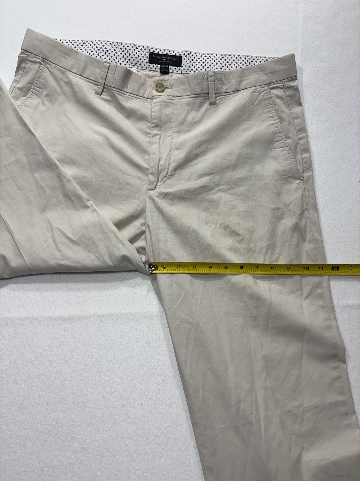 Banana Republic Chino Pants Mens 36x32 Beige Straight Leg Stretch Casual Work