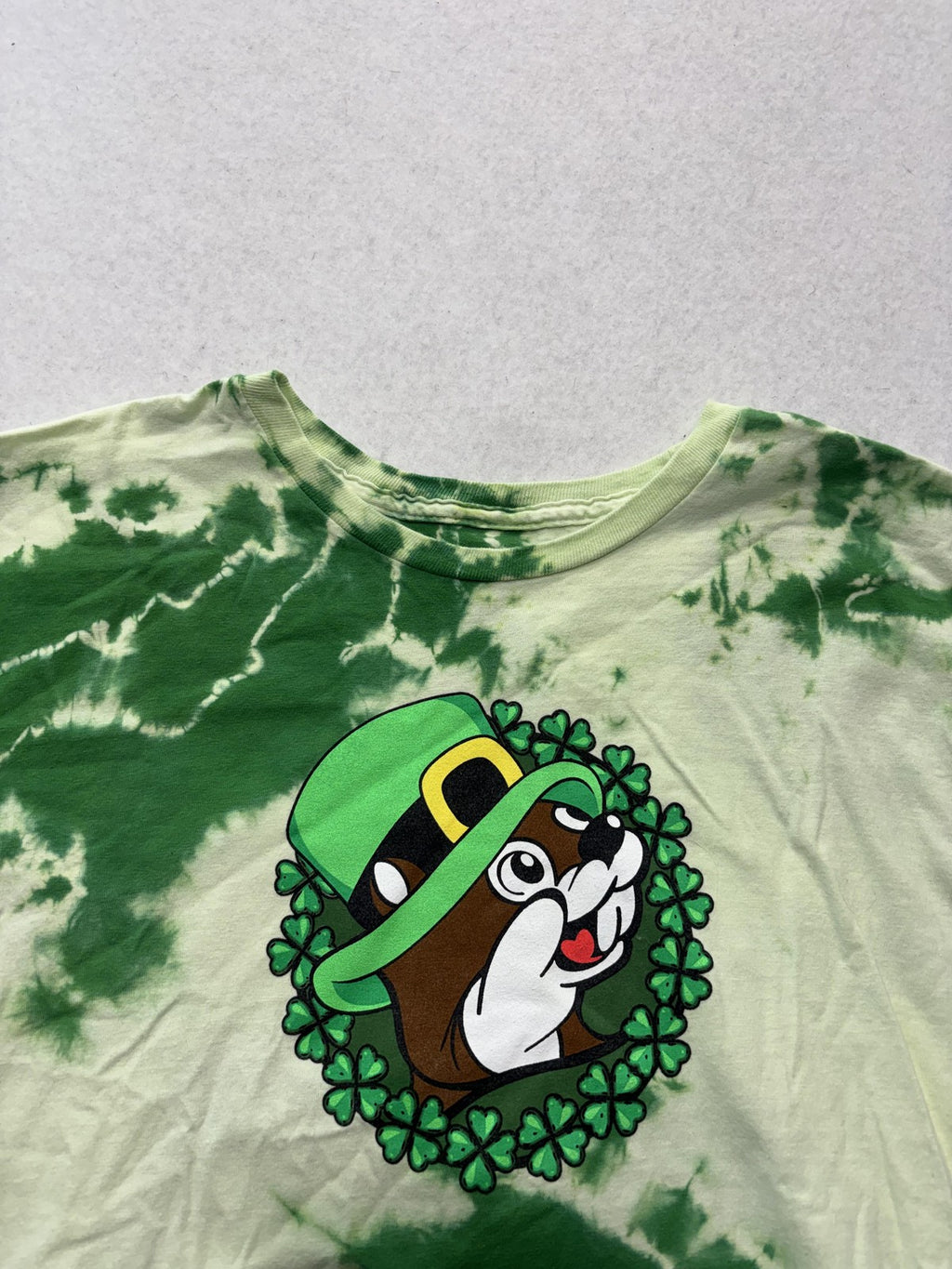 Buc-ee's Shirt Mens Medium Green Tie Dye The Paddy St Patricks Day Graphic Tee